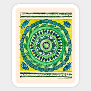 Sargasso Sea Watercolor Mandala Sticker